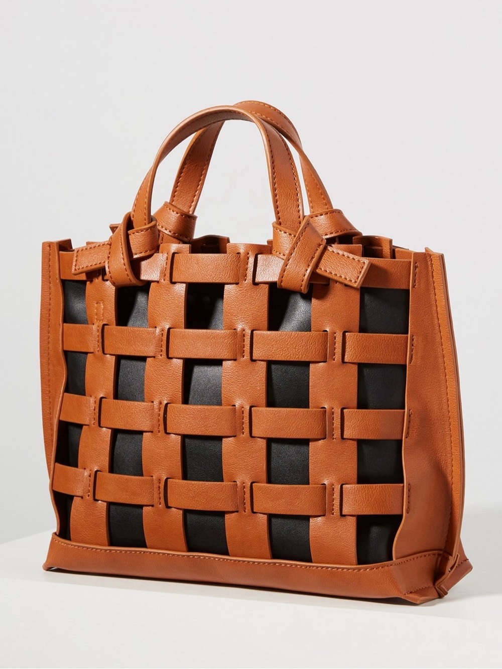 Anthropologie Rio Tote Brand New Honey/Black